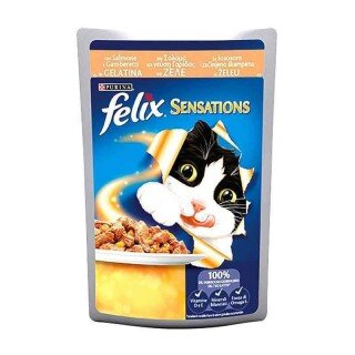 Felix Sensations Somonlu ve Karidesli Yaş 100 gr Kedi Maması kullananlar yorumlar